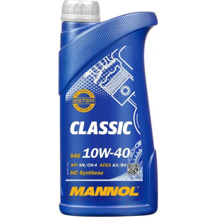 Масло моторное MANNOL Classic 10w40 SN//CН-4 1л синтет.